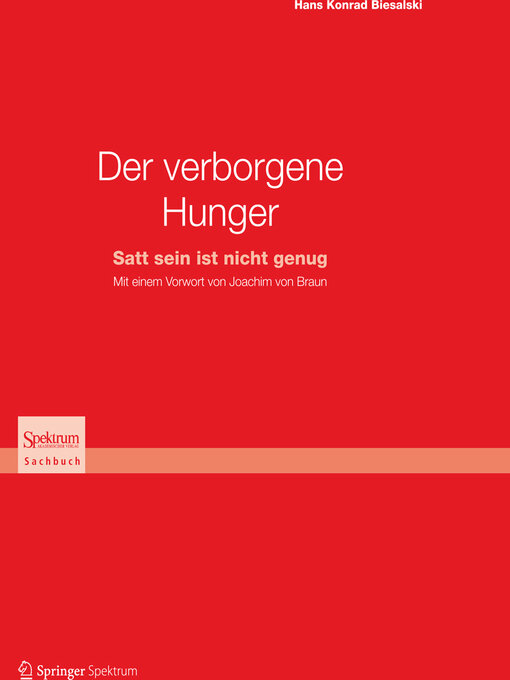 Title details for Der verborgene Hunger by Hans Konrad Biesalski - Available